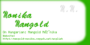 monika mangold business card